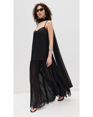 Women's Black Luxe Satin Maxi Dress Women's Black Luxe Satin Maxi Dress