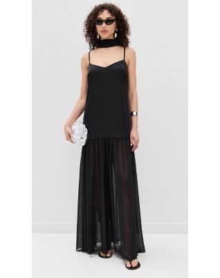Women's Black Luxe Satin Maxi Dress Women's Black Luxe Satin Maxi Dress