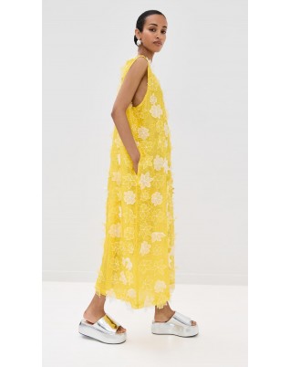 Women's Floral Organza A-Line Skirt